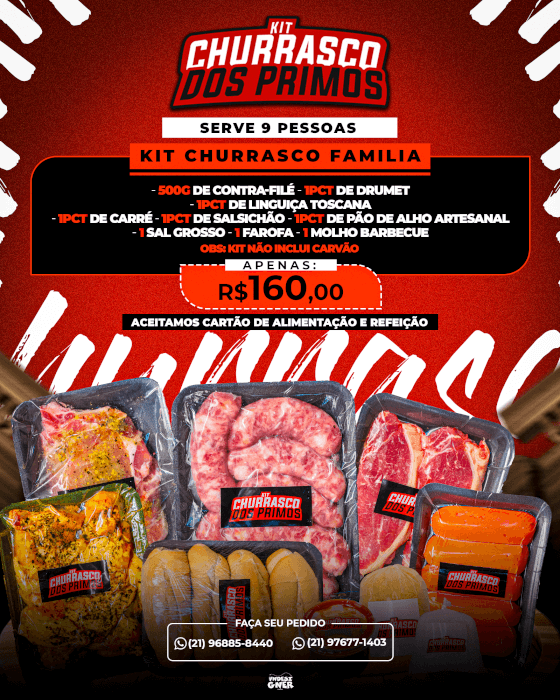 KIT FAMILIA (SERVE 9 PESSOAS)