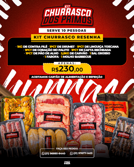 KIT RESENHA (SERVE 10 PESSOAS)